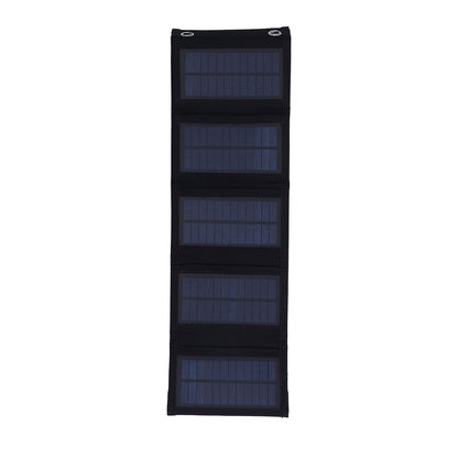 7.5W Solar Panel Kit Portable 5 Folding Solar Charger Bag with Carabiners for Mobile Phone Car Ship