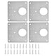 4Set Hinge Plate Stainless Steel Hinge Side Plate Cabinet Door Hinge Repair Bracket for Home Kitchen