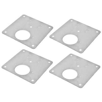 4Set Hinge Plate Stainless Steel Hinge Side Plate Cabinet Door Hinge Repair Bracket for Home Kitchen