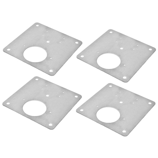 4Set Hinge Plate Stainless Steel Hinge Side Plate Cabinet Door Hinge Repair Bracket for Home Kitchen