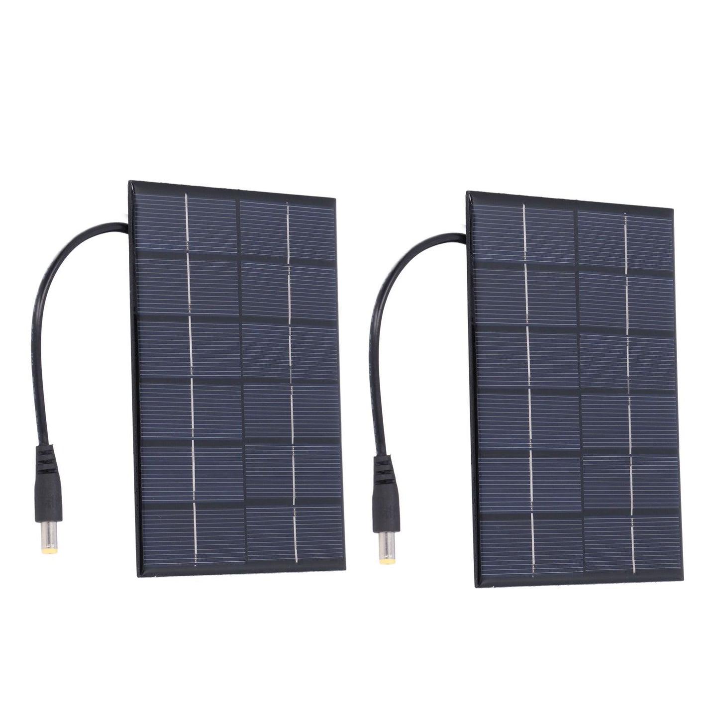 2PCS 2W Solar Panels High Conversion Rate DC5521 Output Rechargeable 3.7V Battery Solar Panel Charger for Solar Light