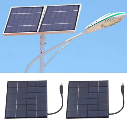 2PCS 2W Solar Panels High Conversion Rate DC5521 Output Rechargeable 3.7V Battery Solar Panel Charger for Solar Light