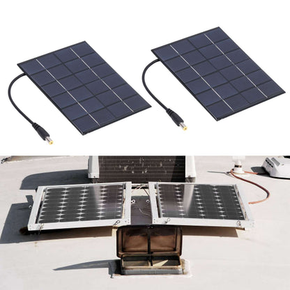 2PCS 2W Solar Panels High Conversion Rate DC5521 Output Rechargeable 3.7V Battery Solar Panel Charger for Solar Light