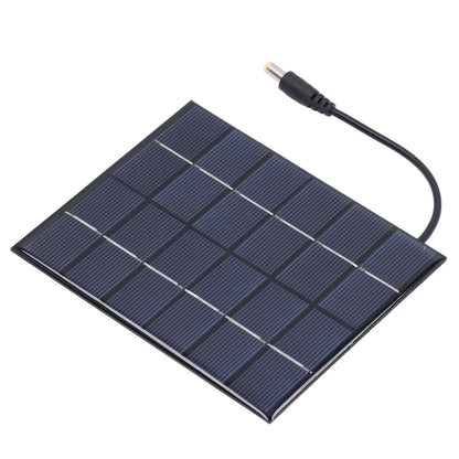 2PCS 2W Solar Panels High Conversion Rate DC5521 Output Rechargeable 3.7V Battery Solar Panel Charger for Solar Light
