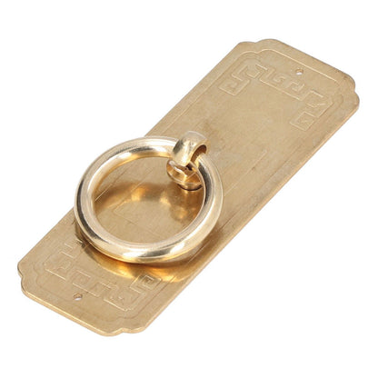 Cabinet Door Handle Chinese Furniture Antique Pattern Pure Copper Cabinet Doors Window Retro HandleLength 10cm
