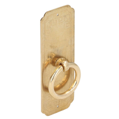 Cabinet Door Handle Chinese Furniture Antique Pattern Pure Copper Cabinet Doors Window Retro HandleLength 10cm
