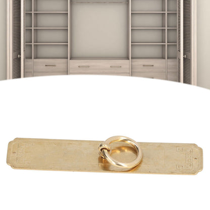 Cabinet Door Handle Chinese Furniture Antique Pattern Pure Copper Cabinet Doors Window Retro HandleLength 16cm