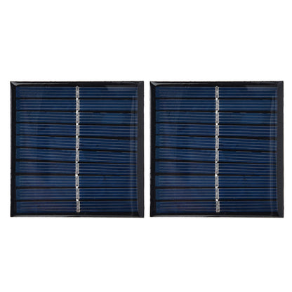 2Pcs Mini Solar Panel Portable Encapsulated Cell Epoxy Flexible DIY Use 0.7W 5V 0‑140mA