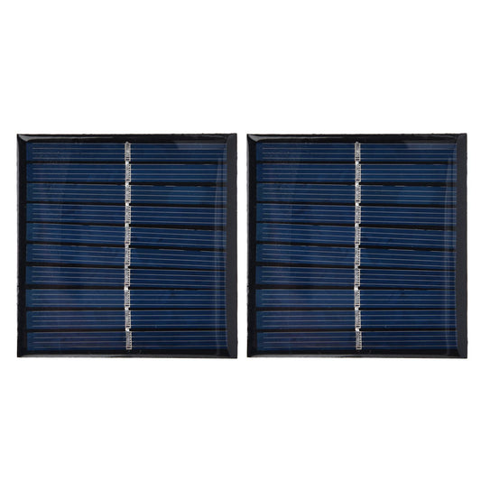 2Pcs Mini Solar Panel Portable Encapsulated Cell Epoxy Flexible DIY Use 0.7W 5V 0‑140mA