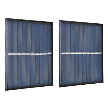 2Pcs Mini Solar Panel Portable Encapsulated Cell Epoxy Flexible DIY Use 0.7W 5V 0‑140mA