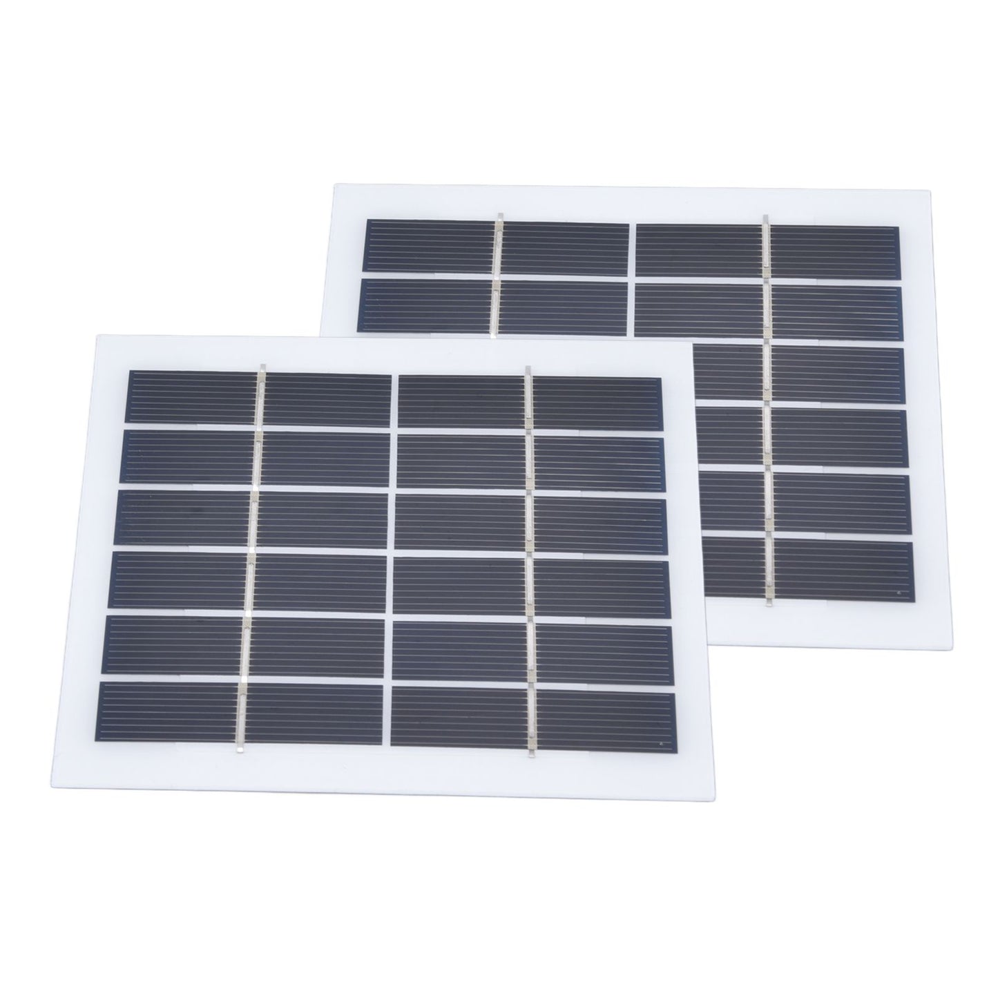 2 Pcs Portable Solar Panel 2W 6V Mini Solar Cells High Conversion Efficiency for Household Lighting System