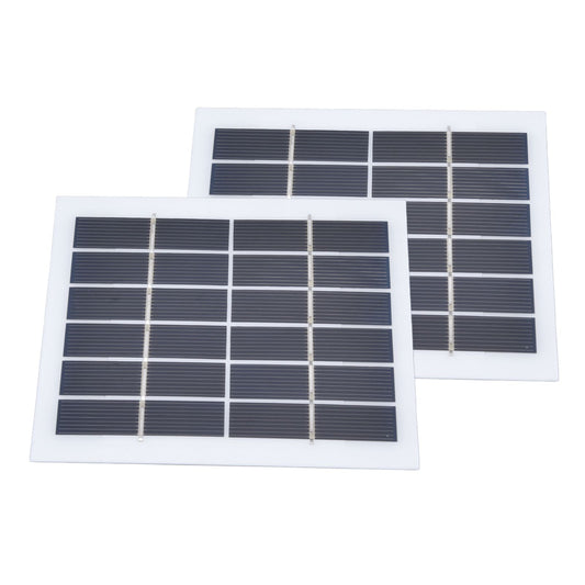 2 Pcs Portable Solar Panel 2W 6V Mini Solar Cells High Conversion Efficiency for Household Lighting System