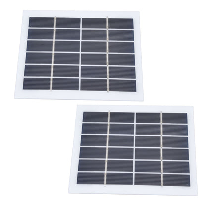 2 Pcs Portable Solar Panel 2W 6V Mini Solar Cells High Conversion Efficiency for Household Lighting System