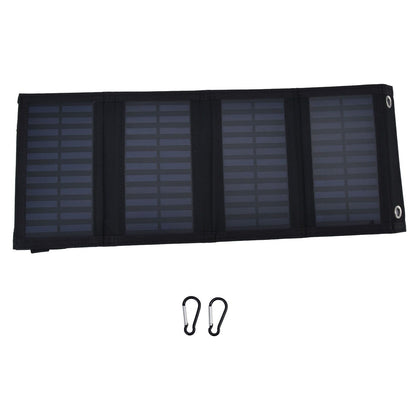 20W Solar Charger 2A 5V High Conversion Rate Solar 4 Folding Bag with USB Output Waterproof Solar Charger for Cellphone