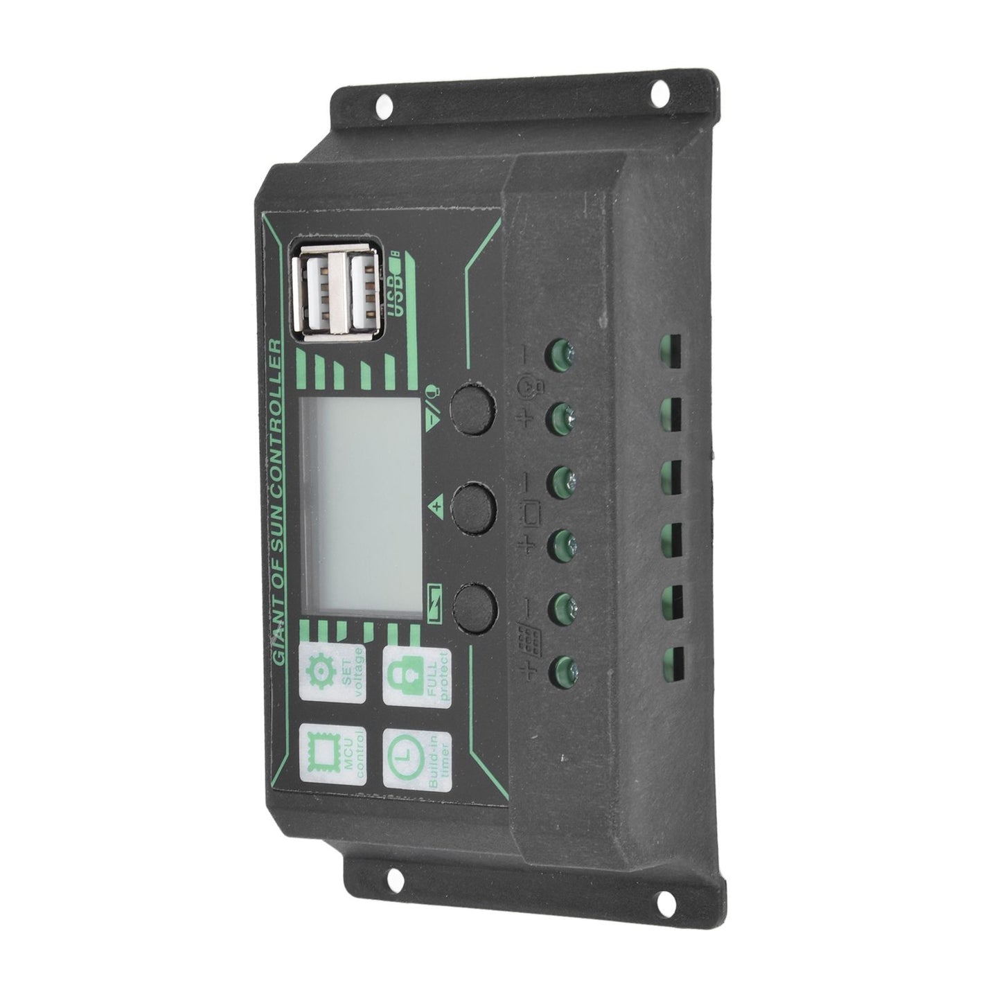 Solar Charge Discharge Controller Adjustable LCD Display PWM Dual USB Photovoltaic MPPT Solar Panel Regulator 10A