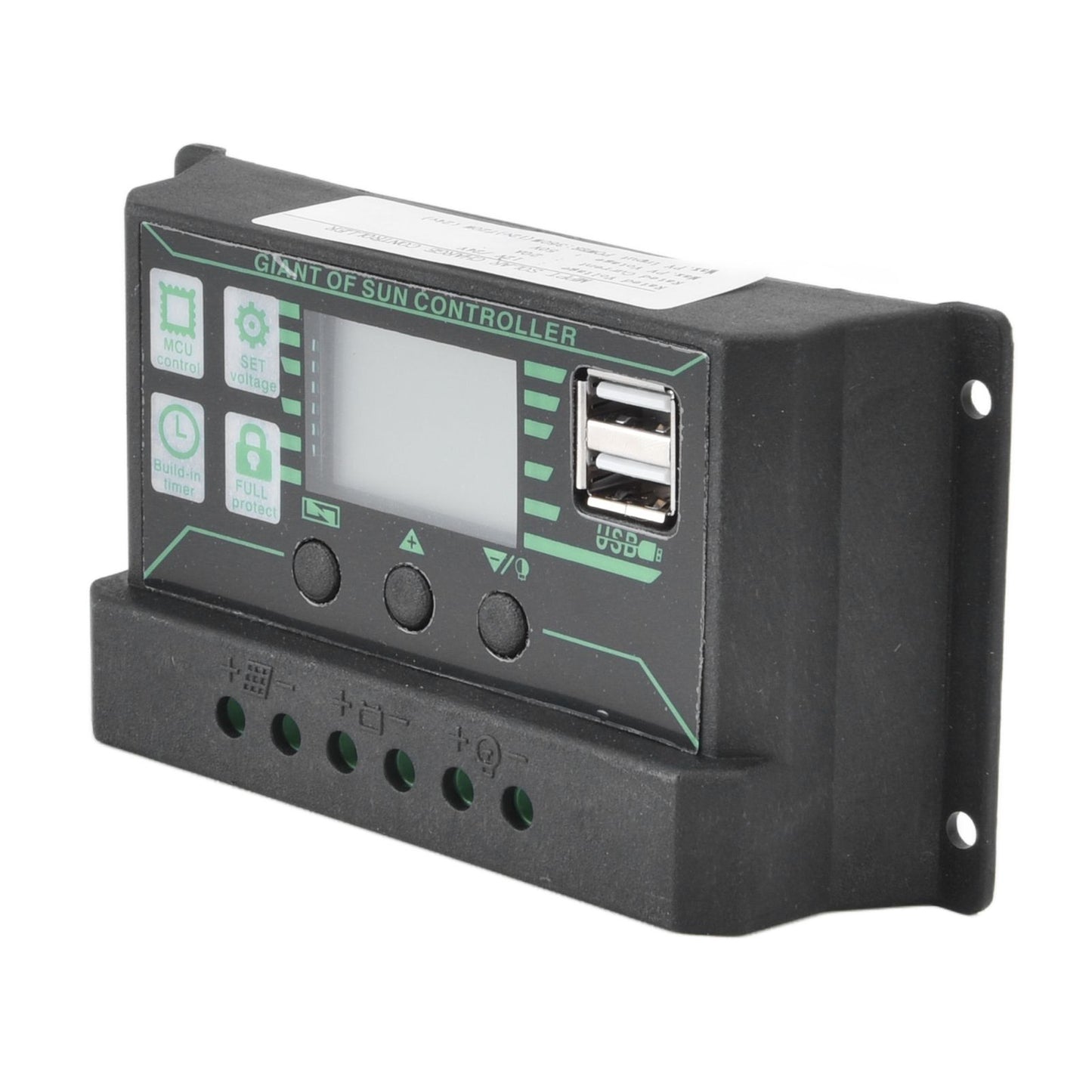 Solar Charge Discharge Controller Adjustable LCD Display PWM Dual USB Photovoltaic MPPT Solar Panel Regulator 20A