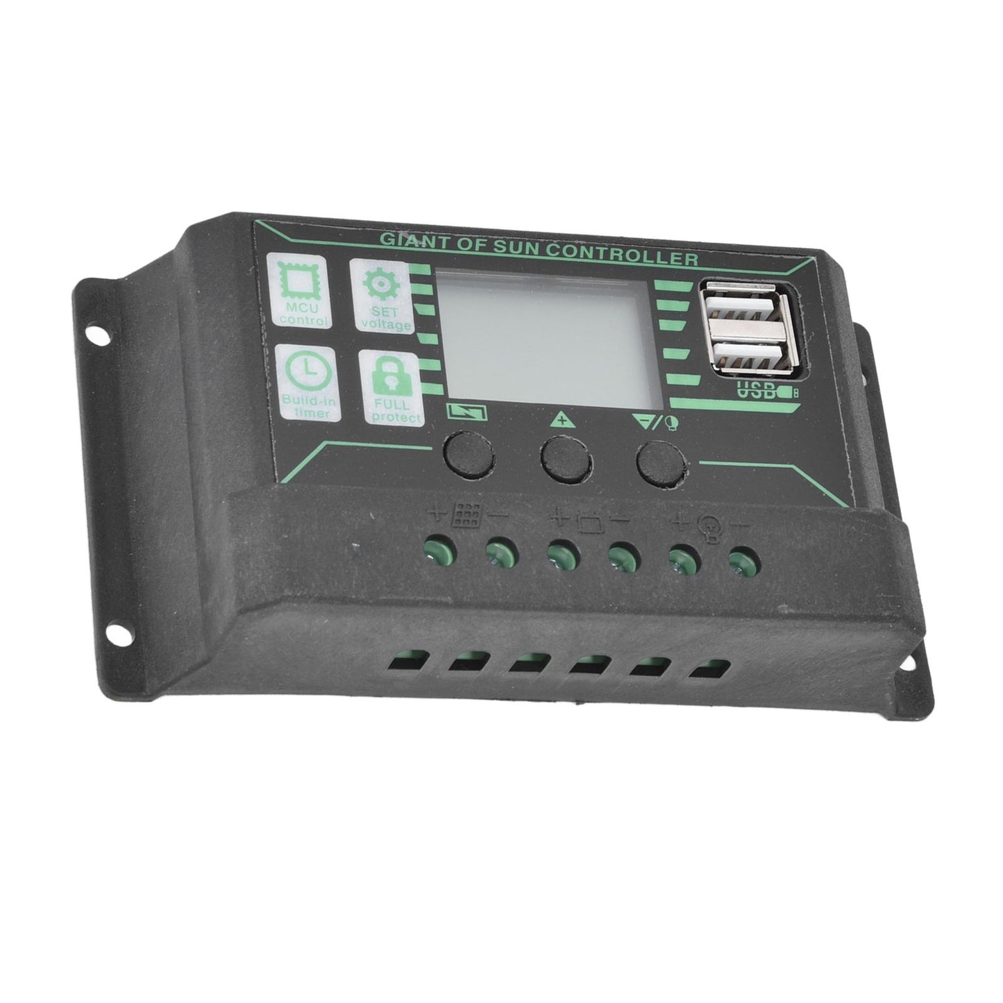 Solar Charge Discharge Controller Adjustable LCD Display PWM Dual USB Photovoltaic MPPT Solar Panel Regulator 20A