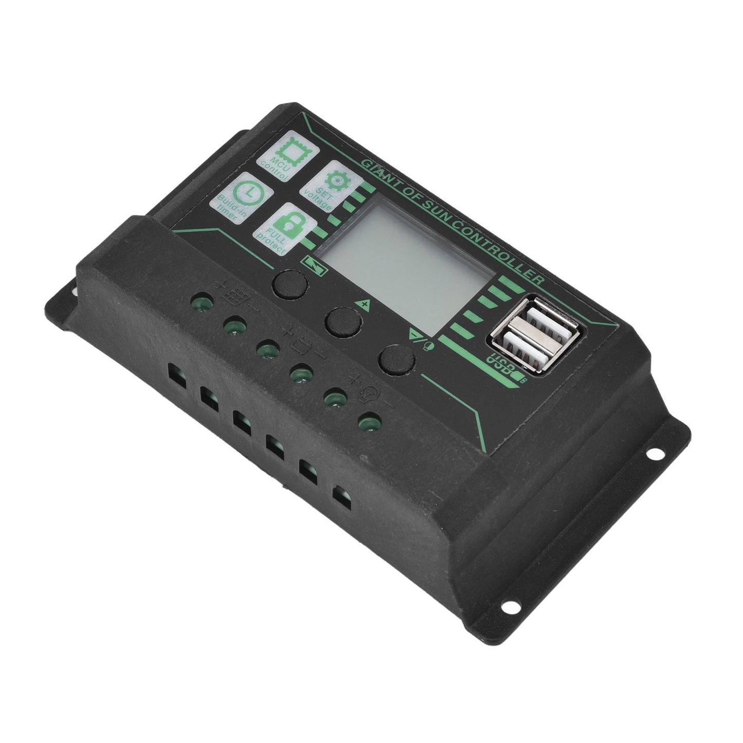 Solar Charge Discharge Controller Adjustable LCD Display PWM Dual USB Photovoltaic MPPT Solar Panel Regulator 20A