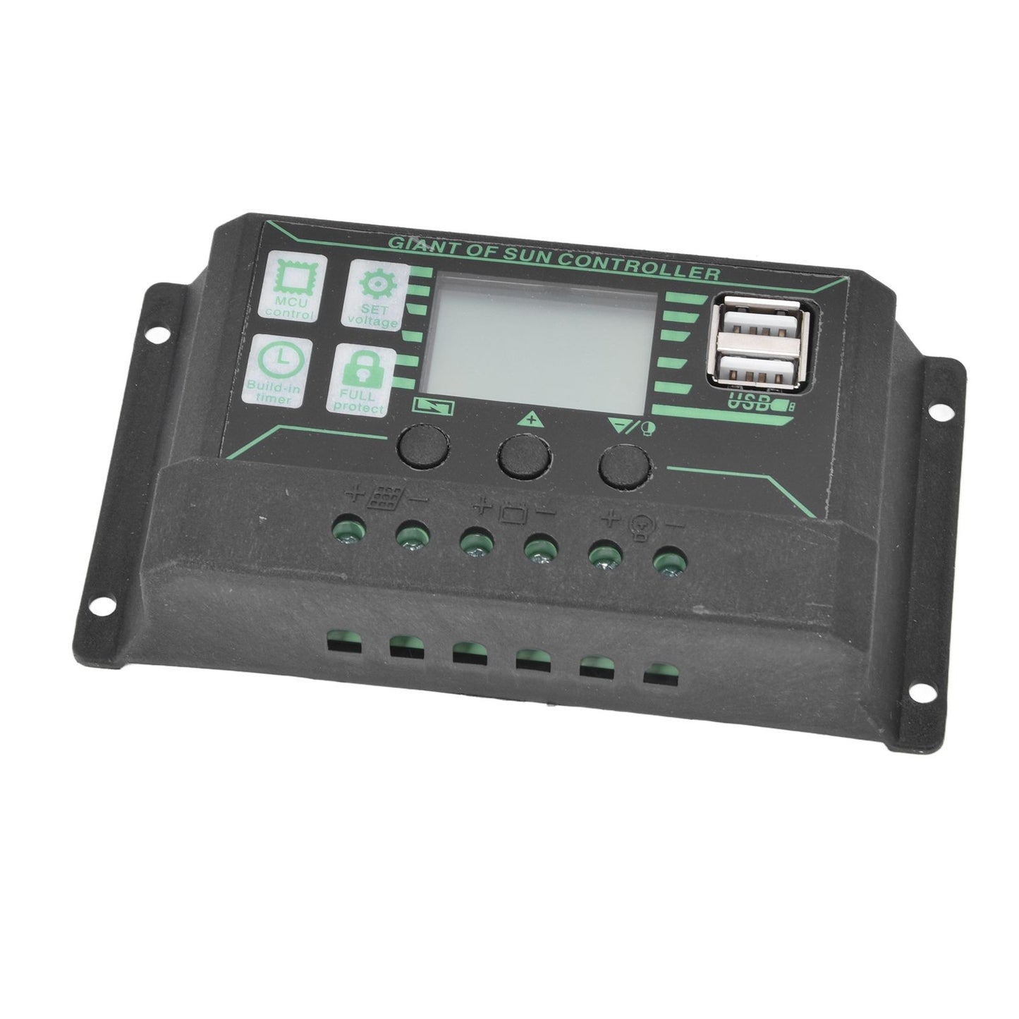 Solar Charge Discharge Controller Adjustable LCD Display PWM Dual USB Photovoltaic MPPT Solar Panel Regulator 30A