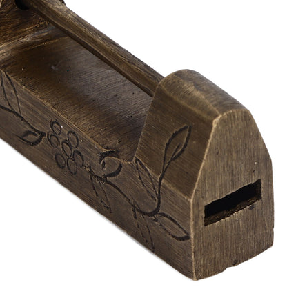 Chinese Antique Lock Retro Classic Pattern Design Bronze Brass Material 5x2cm/2.0x0.8in Horizontal Padlock for Boxes