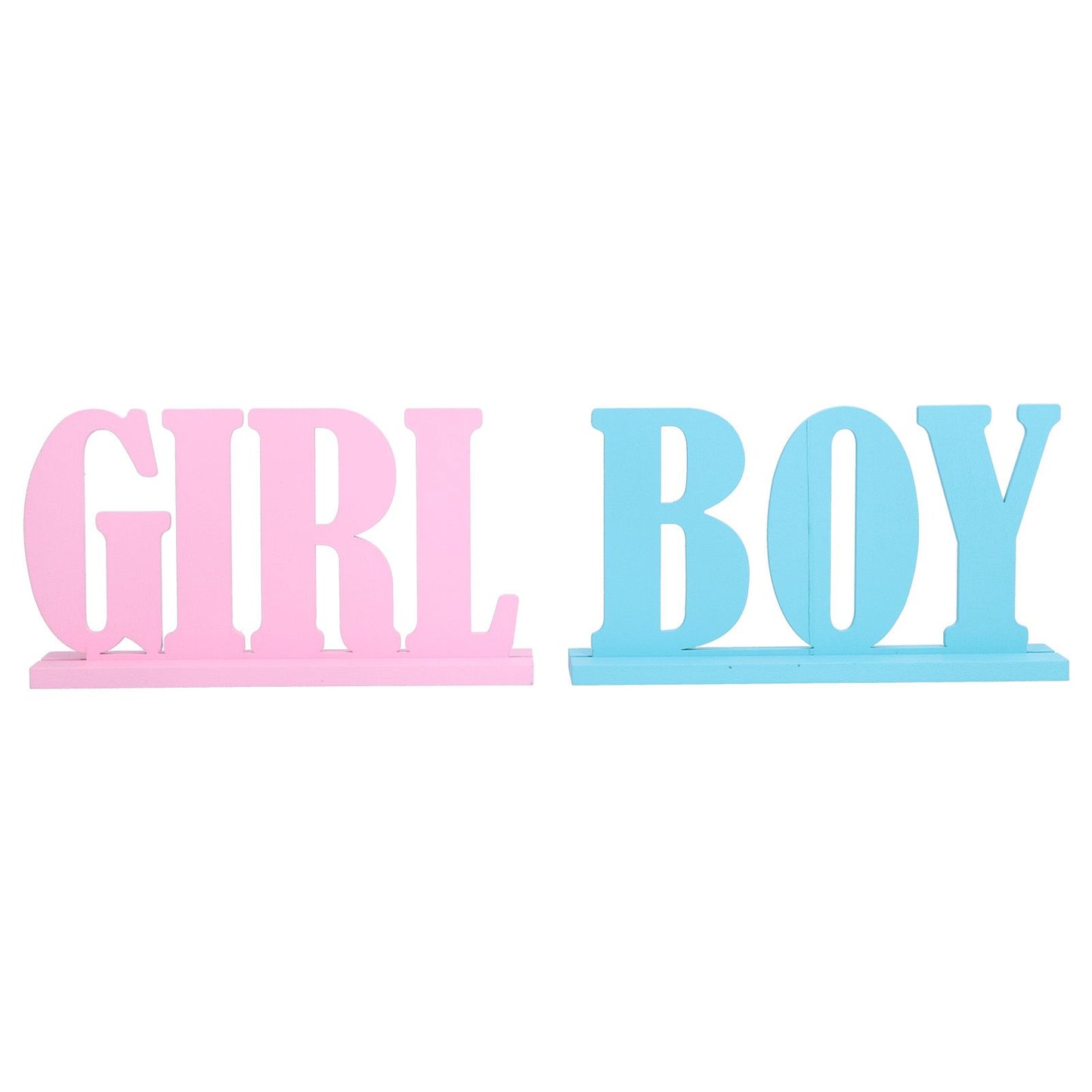 Gender Reveal Table Decorations Wooden Boy Girl Wood Signs for Baby Shower Gender Reveal Party Supplies