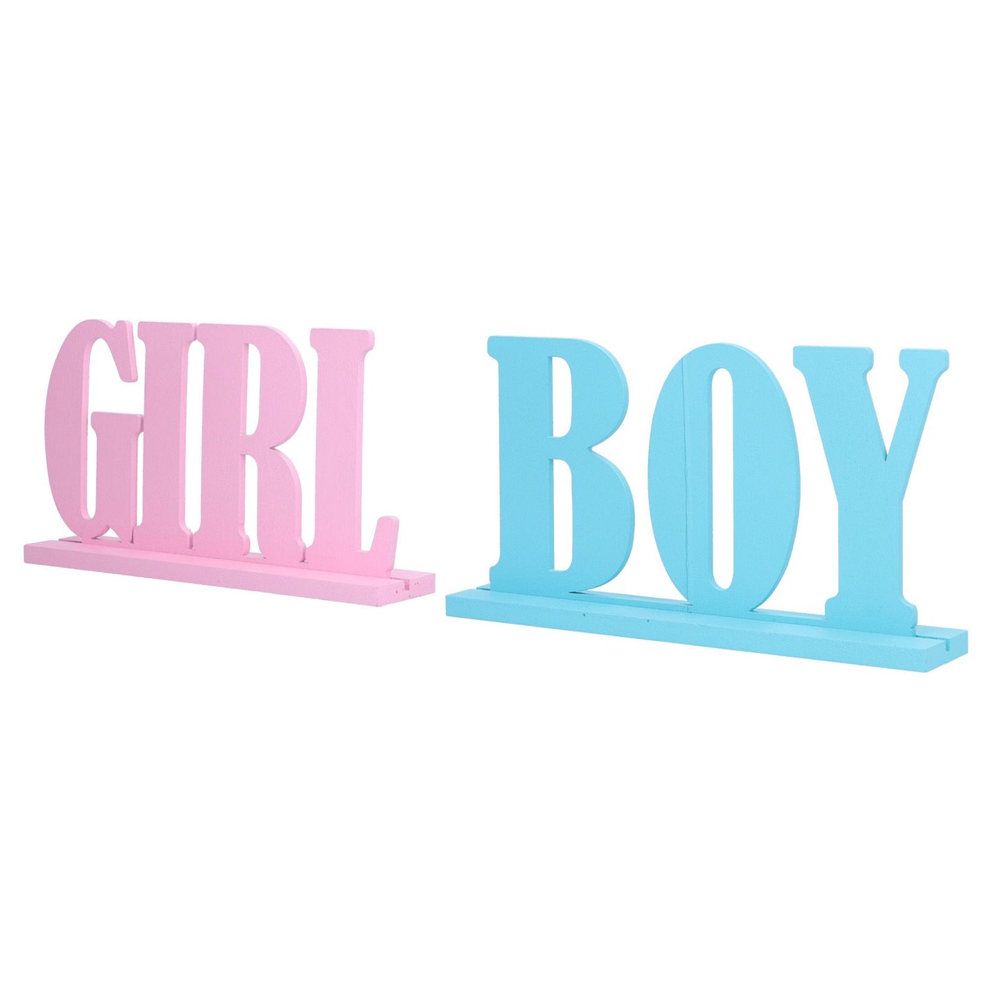 Gender Reveal Table Decorations Wooden Boy Girl Wood Signs for Baby Shower Gender Reveal Party Supplies
