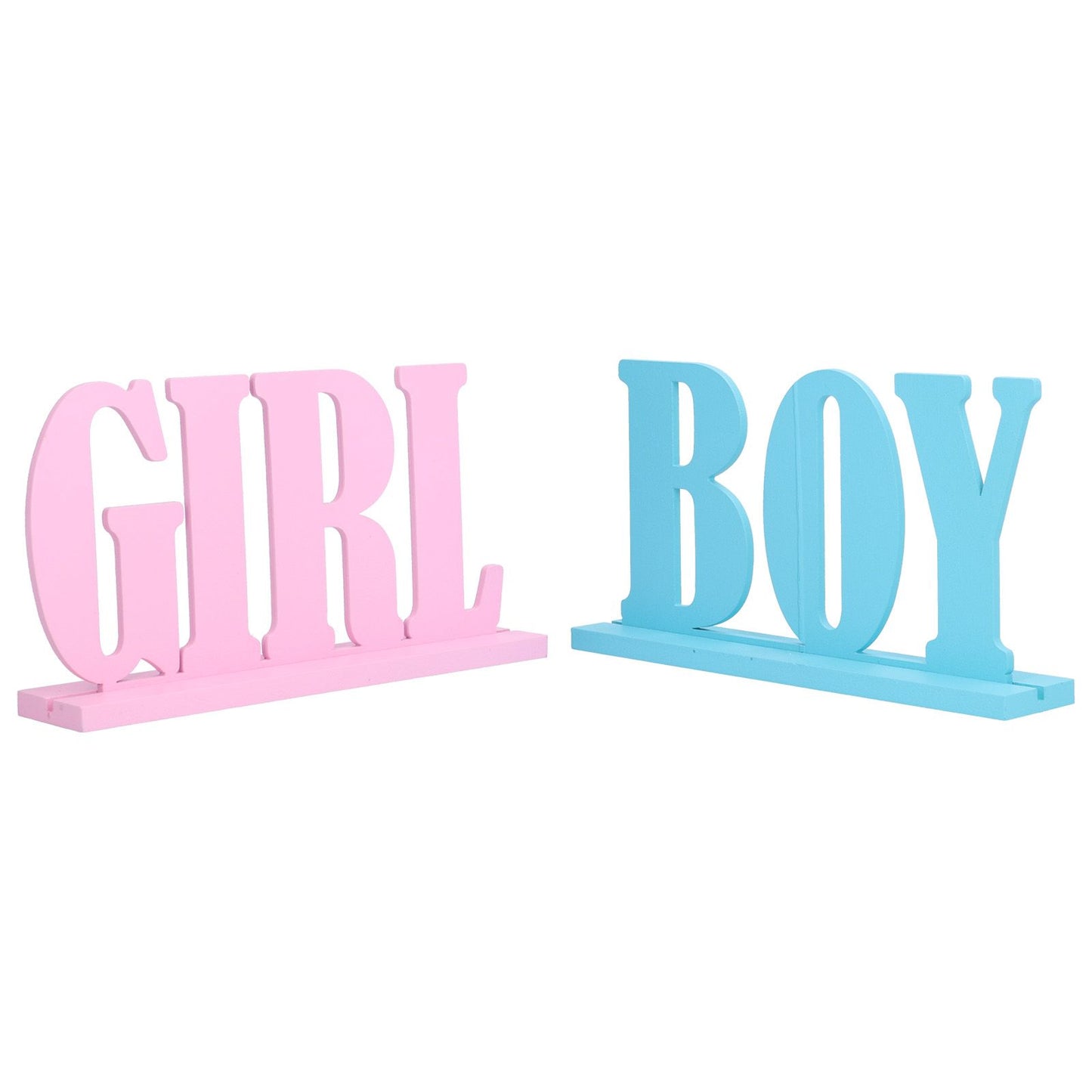 Gender Reveal Table Decorations Wooden Boy Girl Wood Signs for Baby Shower Gender Reveal Party Supplies