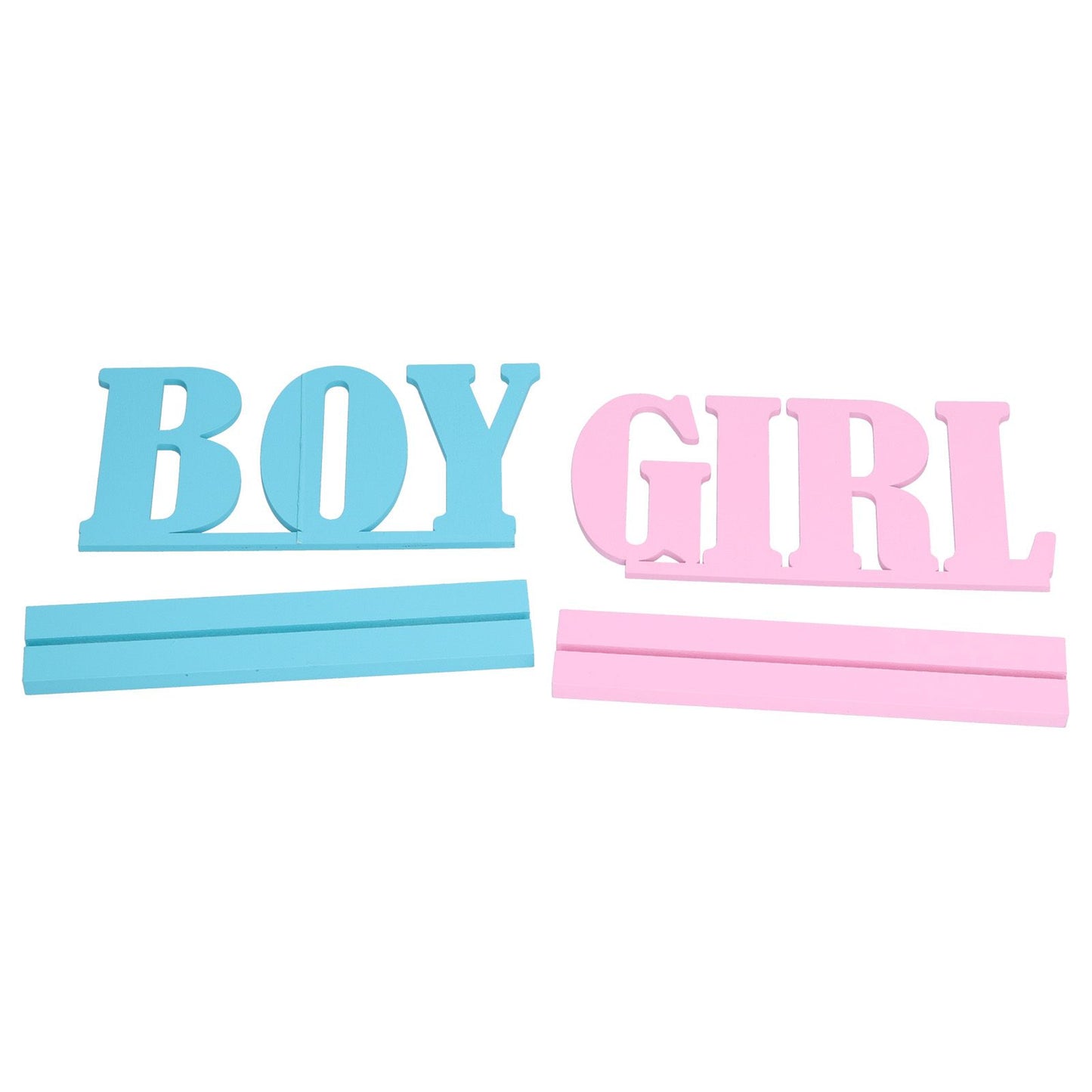 Gender Reveal Table Decorations Wooden Boy Girl Wood Signs for Baby Shower Gender Reveal Party Supplies