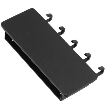 Wall Mounted Key Holder Bamboo Modern Anti Slip Key Hanger for Home Office Living RoomBlack
