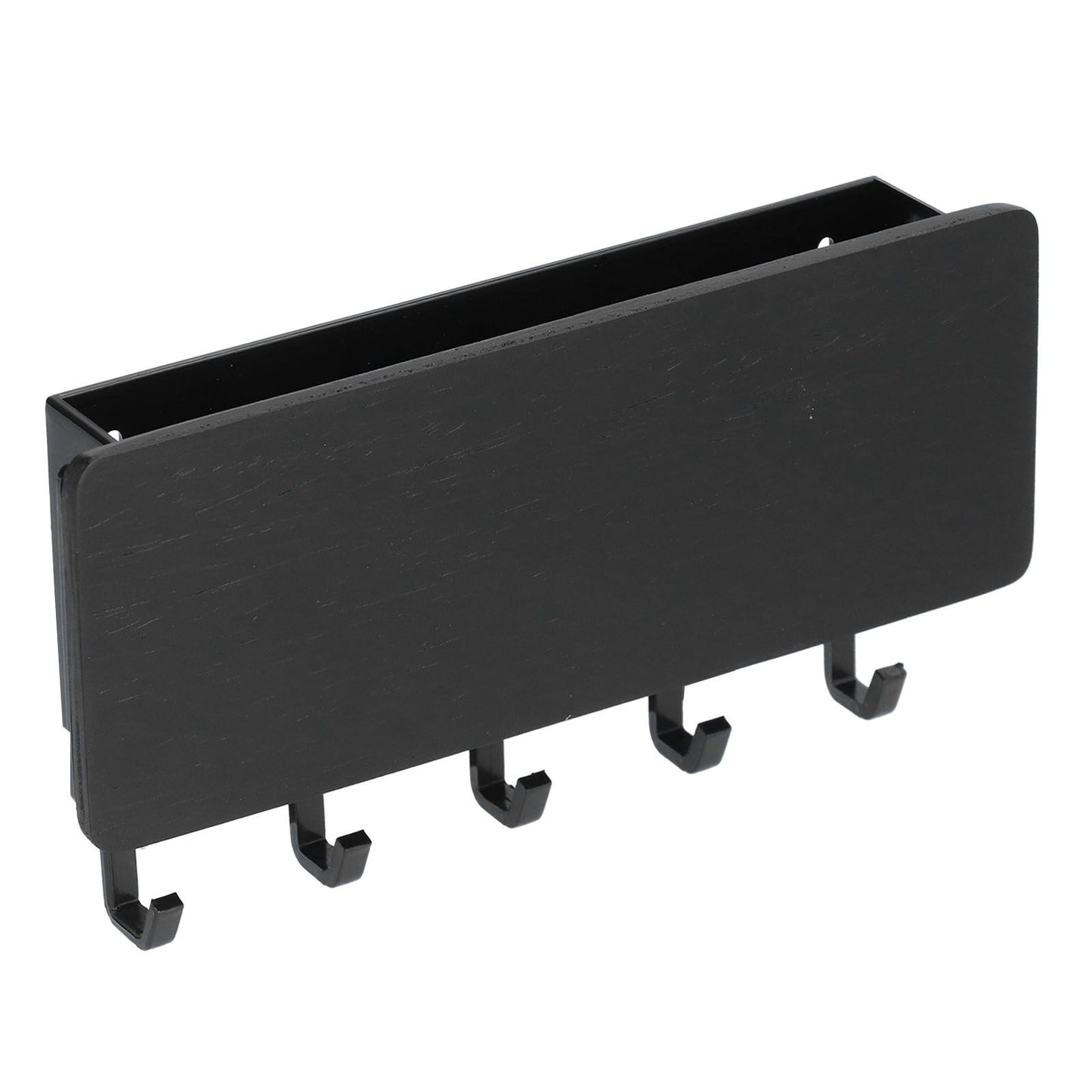 Wall Mounted Key Holder Bamboo Modern Anti Slip Key Hanger for Home Office Living RoomBlack