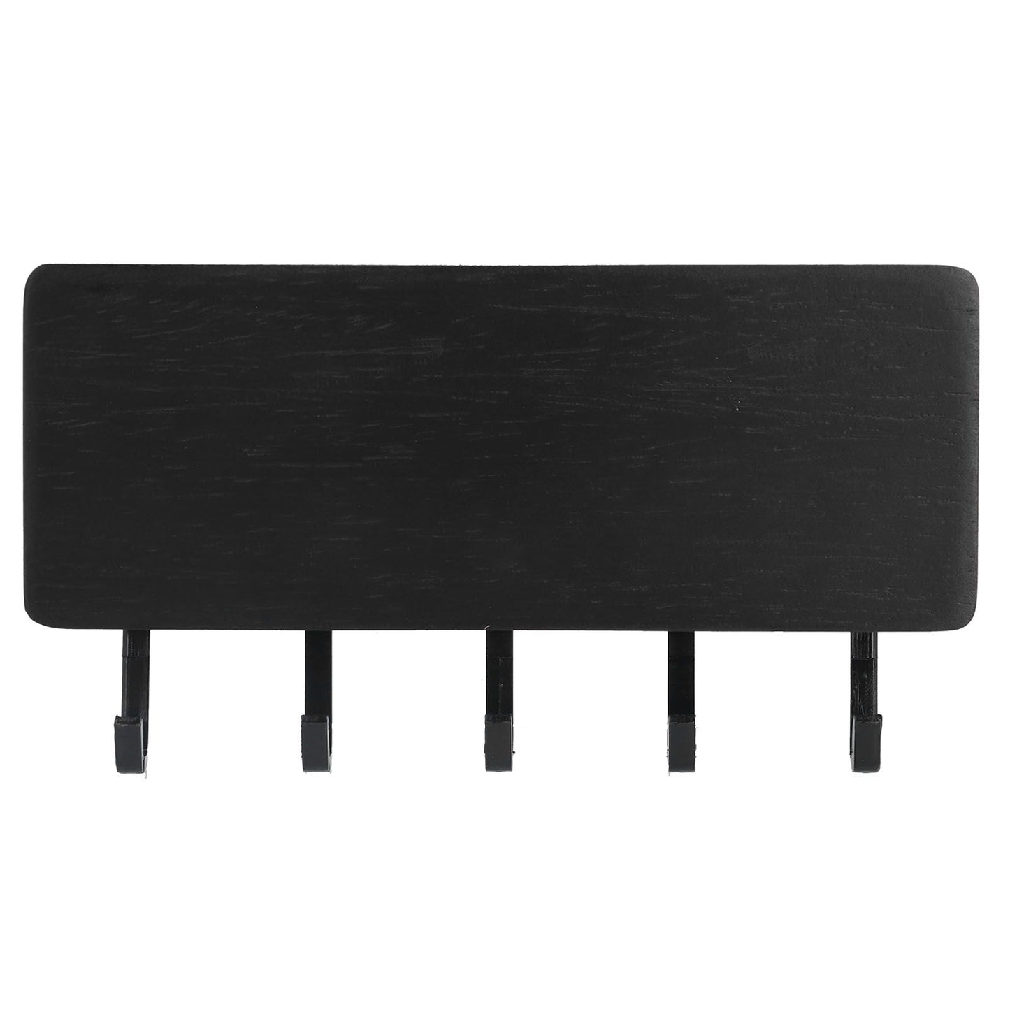 Wall Mounted Key Holder Bamboo Modern Anti Slip Key Hanger for Home Office Living RoomBlack