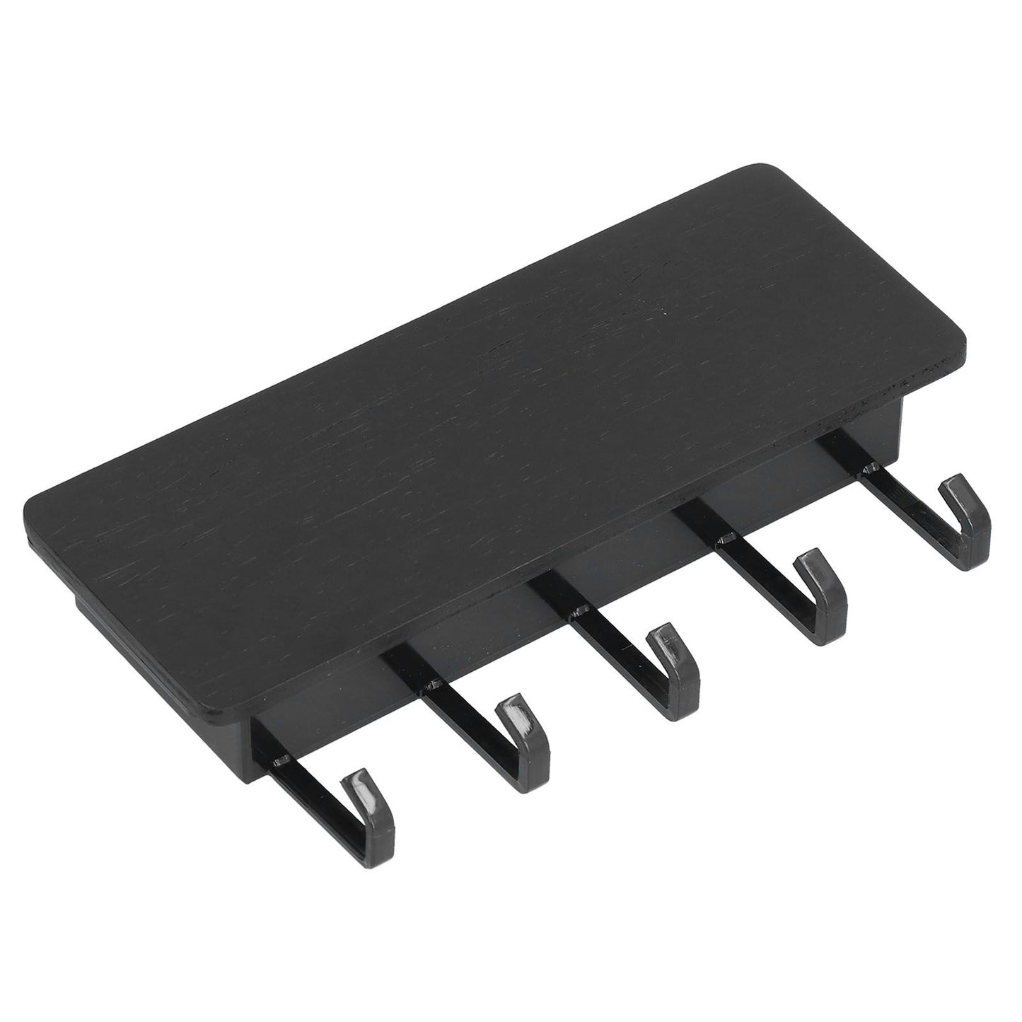 Wall Mounted Key Holder Bamboo Modern Anti Slip Key Hanger for Home Office Living RoomBlack