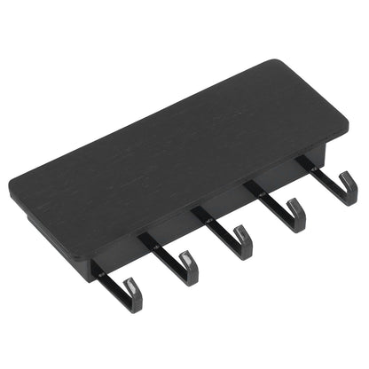 Wall Mounted Key Holder Bamboo Modern Anti Slip Key Hanger for Home Office Living RoomBlack