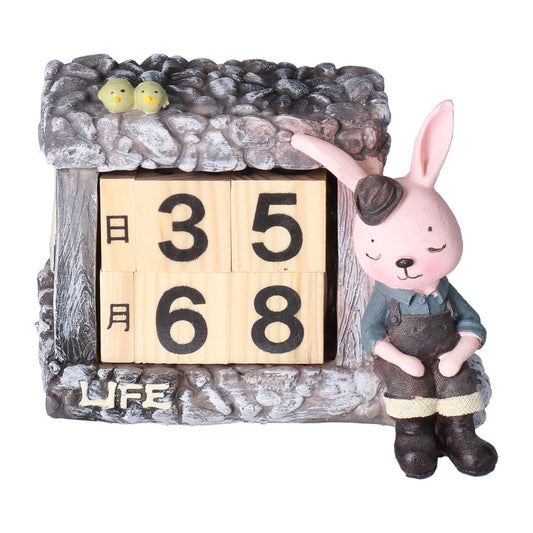 Innovative Rabbits Cabin Calendar Decorative TV Cabinet Decoration for Wedding Home Desktop