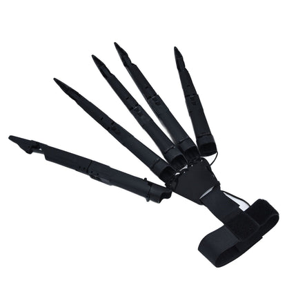 Halloween Articulated Fingers 3 Dimensions Printed Articulated Finger Extensions for Halloween Party CosplayBlack Right Hand