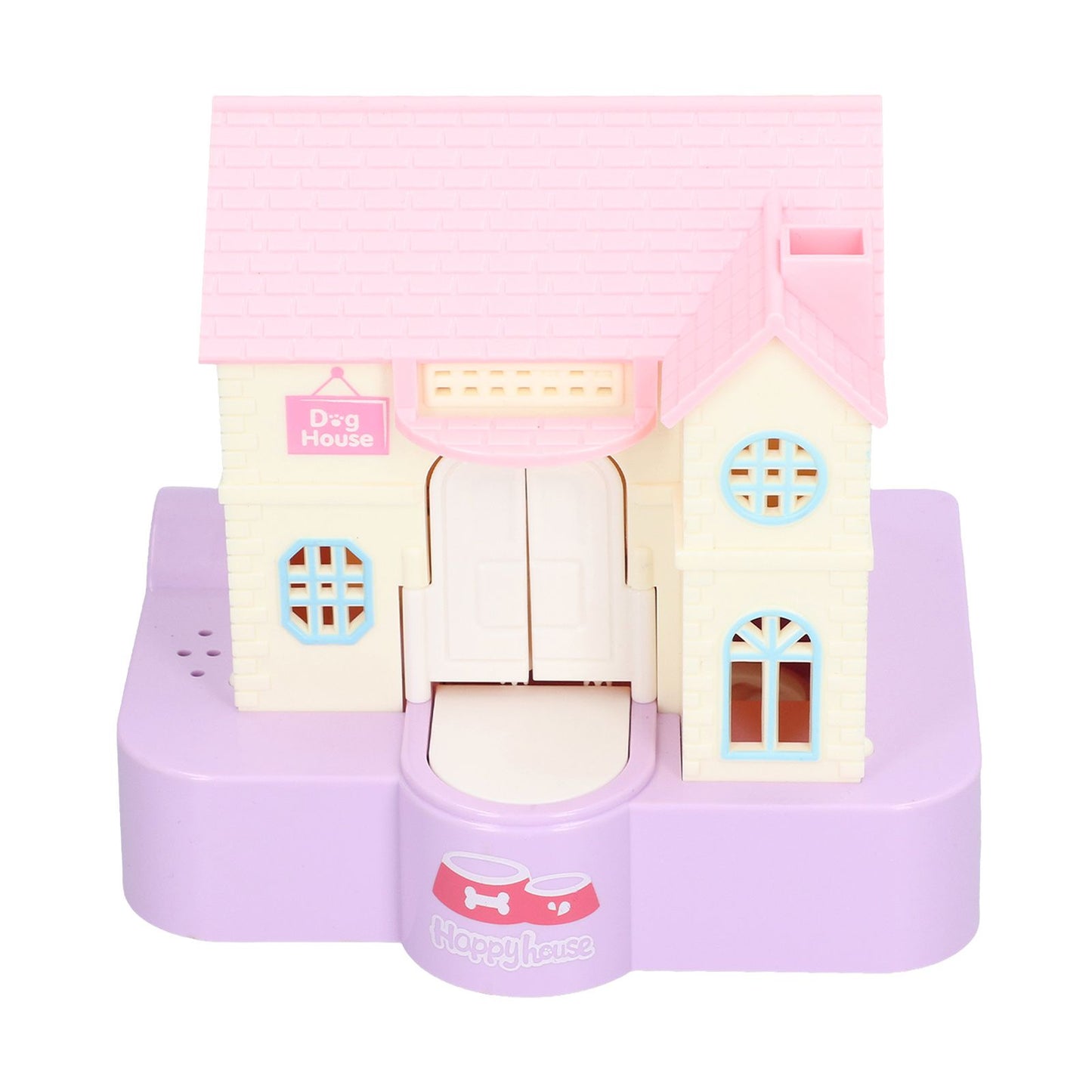 Doghouse Money Saving Box Automatic Coin Swallowing with Light Music Effects Toy Gift for KidsPurple Fortune Dog