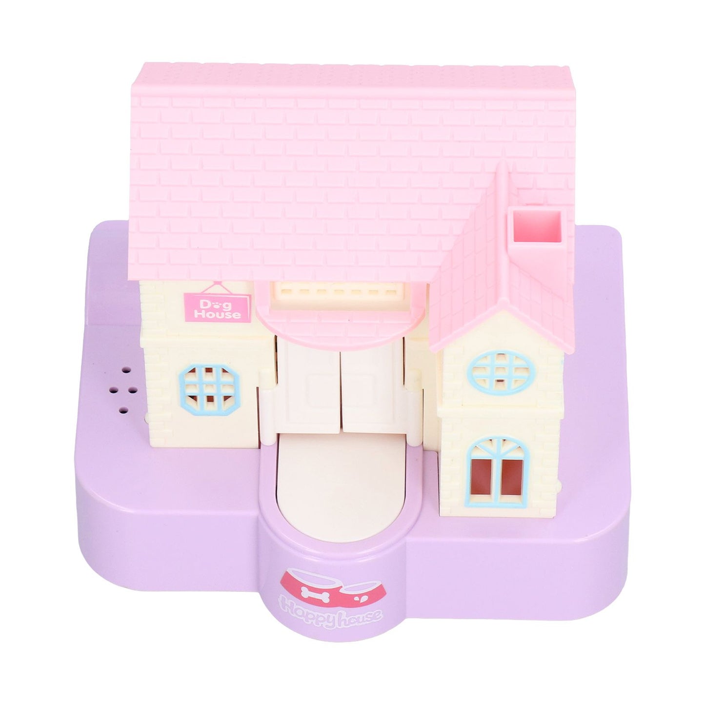 Doghouse Money Saving Box Automatic Coin Swallowing with Light Music Effects Toy Gift for KidsPurple Fortune Dog