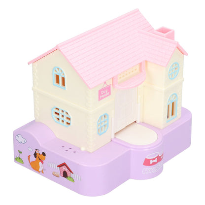 Doghouse Money Saving Box Automatic Coin Swallowing with Light Music Effects Toy Gift for KidsPurple Fortune Dog
