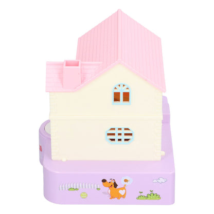 Doghouse Money Saving Box Automatic Coin Swallowing with Light Music Effects Toy Gift for KidsPurple Fortune Dog