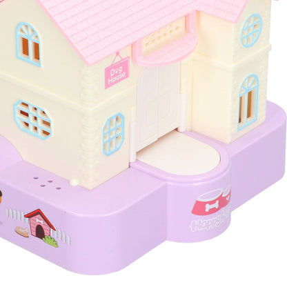 Doghouse Money Saving Box Automatic Coin Swallowing with Light Music Effects Toy Gift for KidsPurple Fortune Dog