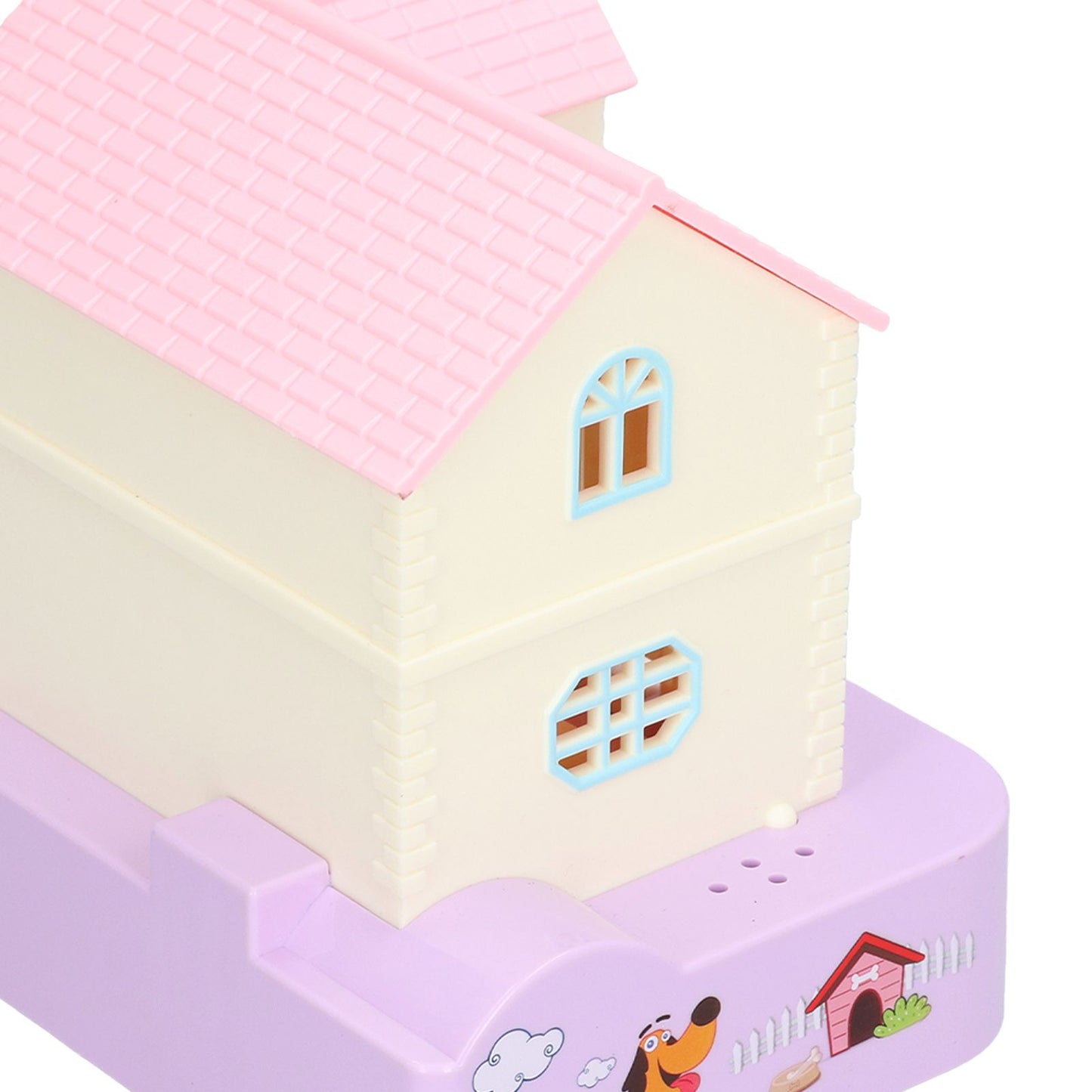 Doghouse Money Saving Box Automatic Coin Swallowing with Light Music Effects Toy Gift for KidsPurple Fortune Dog