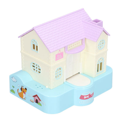 Doghouse Money Saving Box Automatic Coin Swallowing with Light Music Effects Toy Gift for KidsBlue Fortune Dog