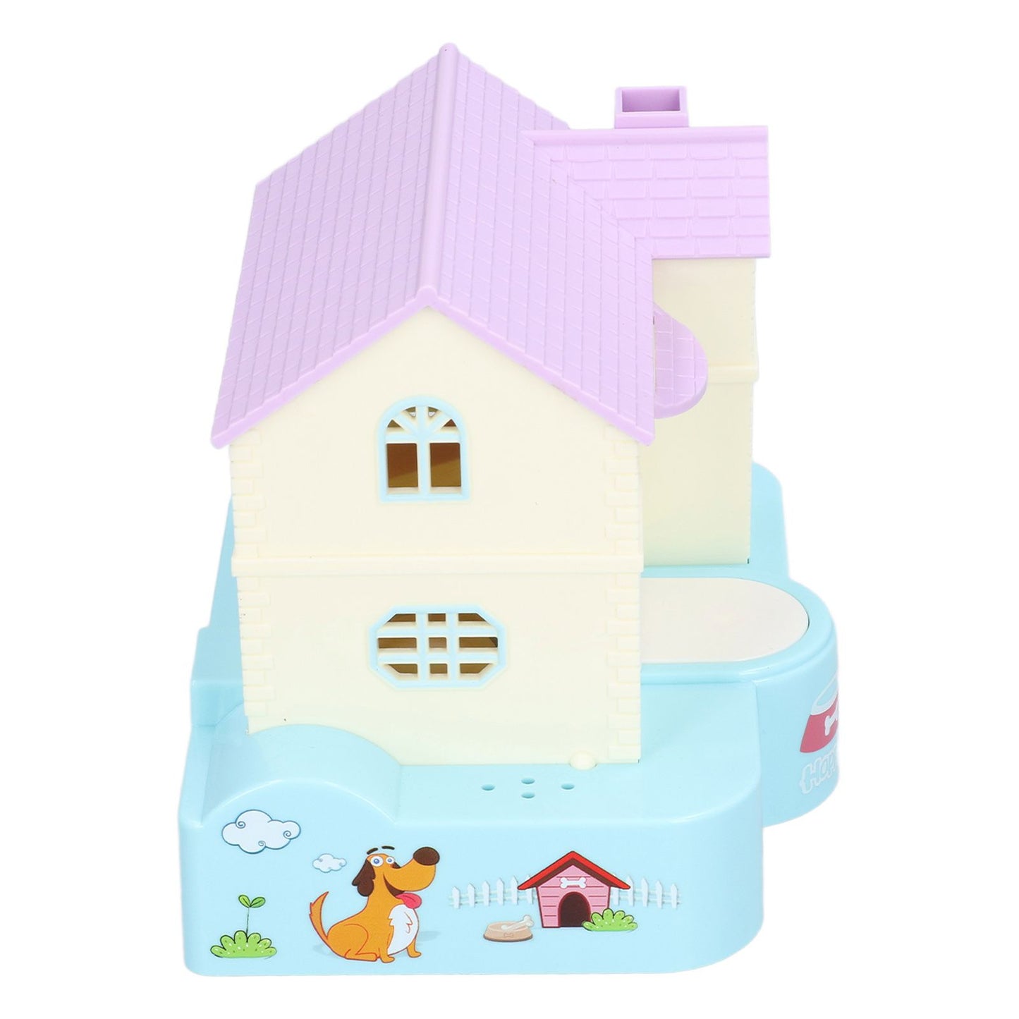 Doghouse Money Saving Box Automatic Coin Swallowing with Light Music Effects Toy Gift for KidsBlue Fortune Dog