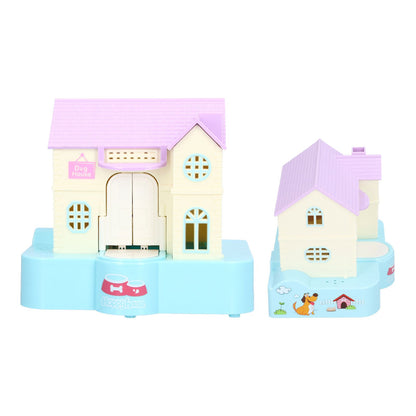Doghouse Money Saving Box Automatic Coin Swallowing with Light Music Effects Toy Gift for KidsBlue Fortune Dog
