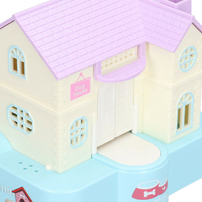 Doghouse Money Saving Box Automatic Coin Swallowing with Light Music Effects Toy Gift for KidsBlue Fortune Dog
