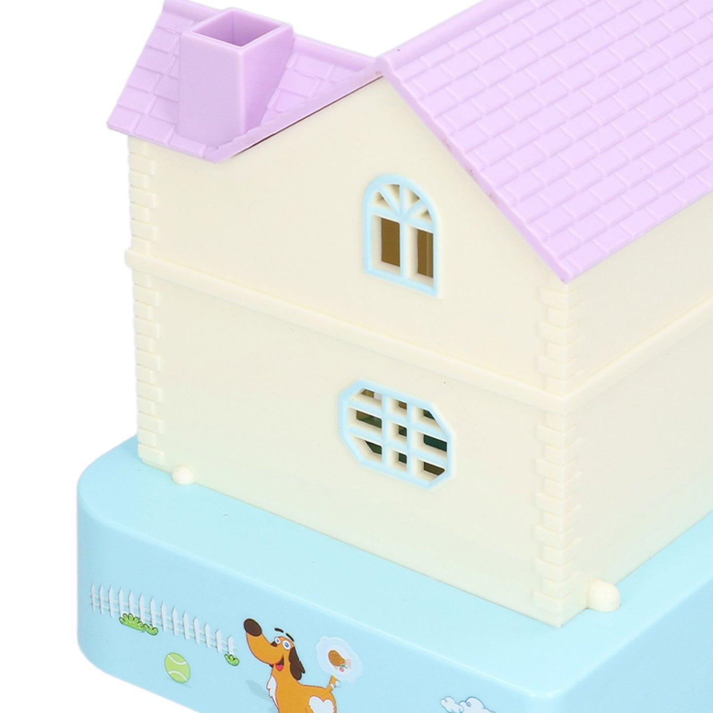 Doghouse Money Saving Box Automatic Coin Swallowing with Light Music Effects Toy Gift for KidsBlue Fortune Dog
