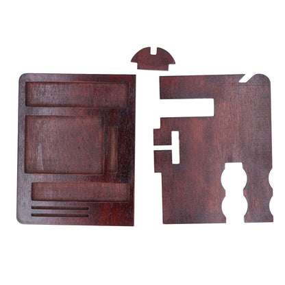 Desktop Storage Bracket Multifunctional Wooden Mobile Phone Base Watch Glasses Key Desktop Storage Bracket