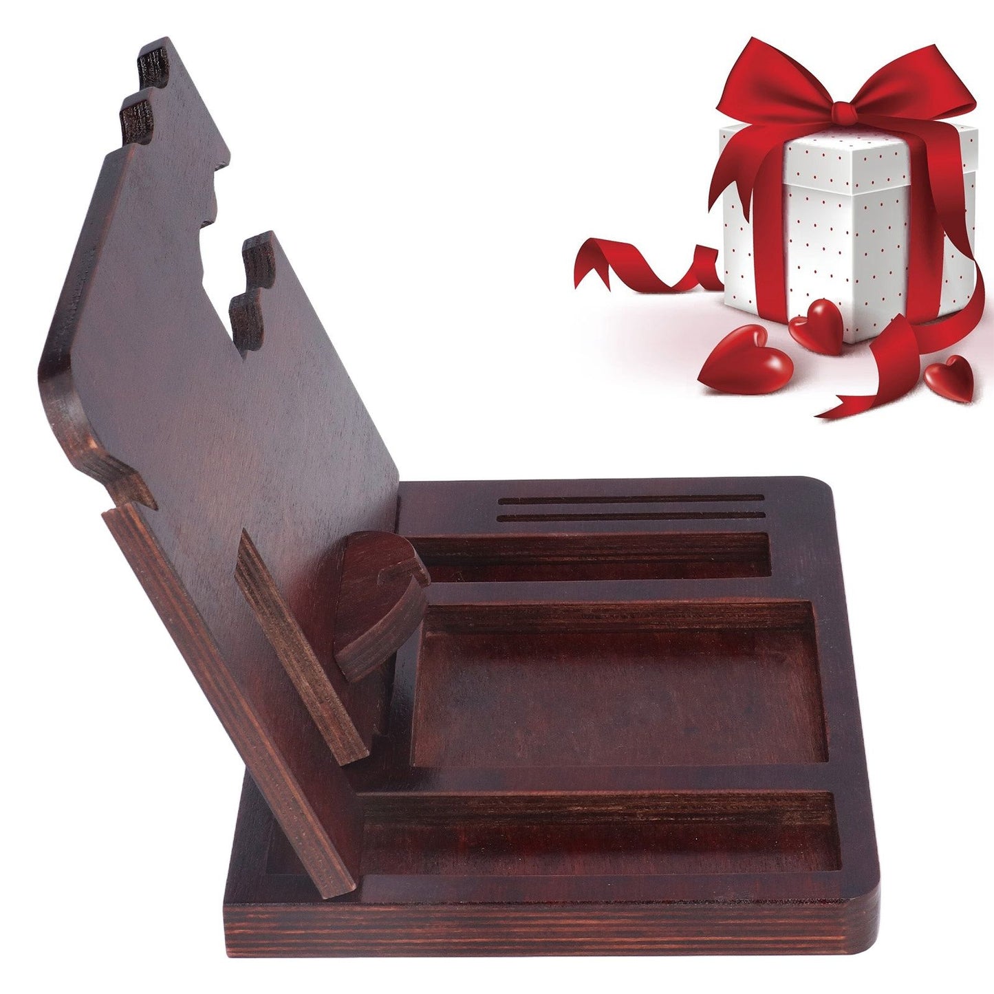 Desktop Storage Bracket Multifunctional Wooden Mobile Phone Base Watch Glasses Key Desktop Storage Bracket