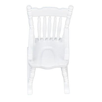1:12 Dollhouse Chair Wood Doll House Miniature Rocking Chair White Mini Dollhouse Furniture