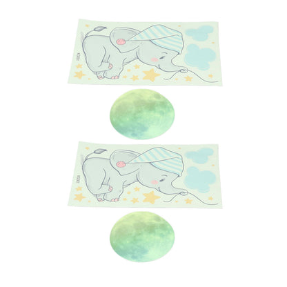2Set Luminous Wall Sticker DIY Glowing Wall Decals Self Adhesive Wall Paper for Bedroom
